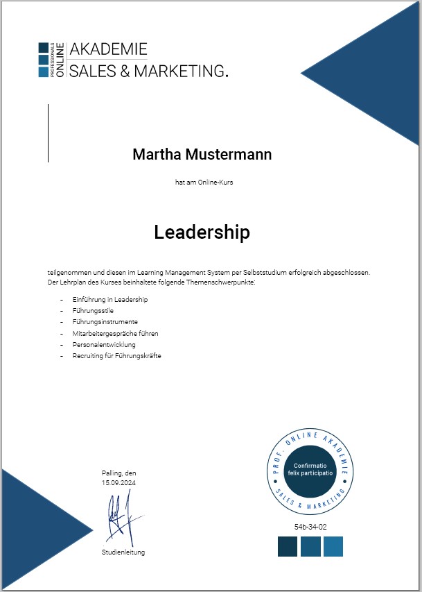 Weiterbildung Leader, Leadership, Führungskraft, Führungsmanagement Fernstudium
