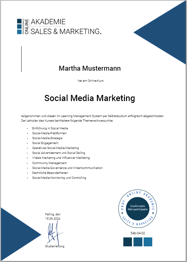 Weiterbildung Social Media Management, Social Media Manager Fernstudium