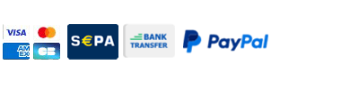 Kreditkarte, Lastschrift, Banküberweisung, PayPal