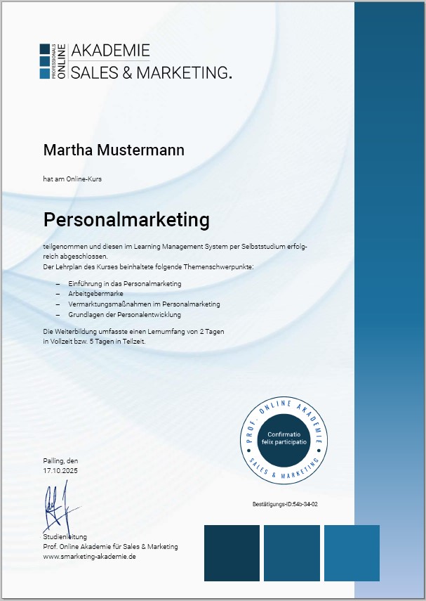 Weiterbildung Employer Branding und Recruiting Fernstudium