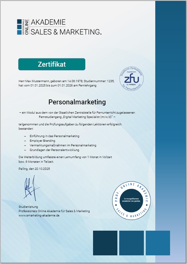 Zertifikatskurs Personalmarketing Weiterbildung